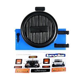 Achterdeur met reservewielhoes Jeep Wrangler Rubicon - Bruder 41532