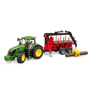 John Deere 7R 350 met houtdrager - Bruder 3154