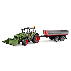 Fendt Vario 211 tractor met voorlader en kiepwagen - Bruder 2182