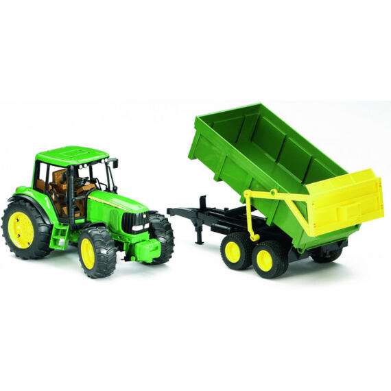 John Deere 6920 tractor met kipwagen - Bruder 2058