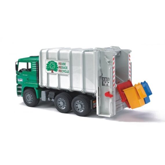 MAN Lotus vuilniswagen - Groen - Bruder 2764