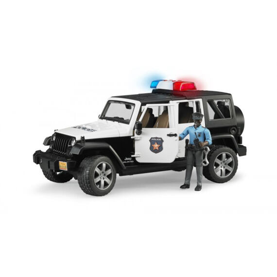 Jeep Wrangler Rubicon Police rendőr figurával - Bruder 2527