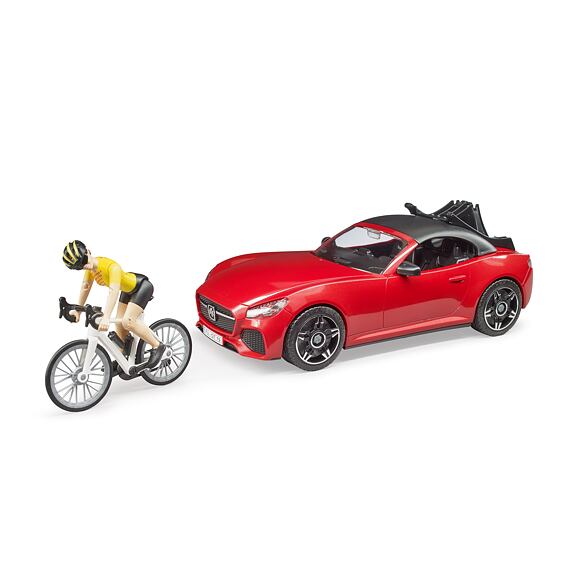 Sport DODGE met racefiets en figuur - Bruder 3485