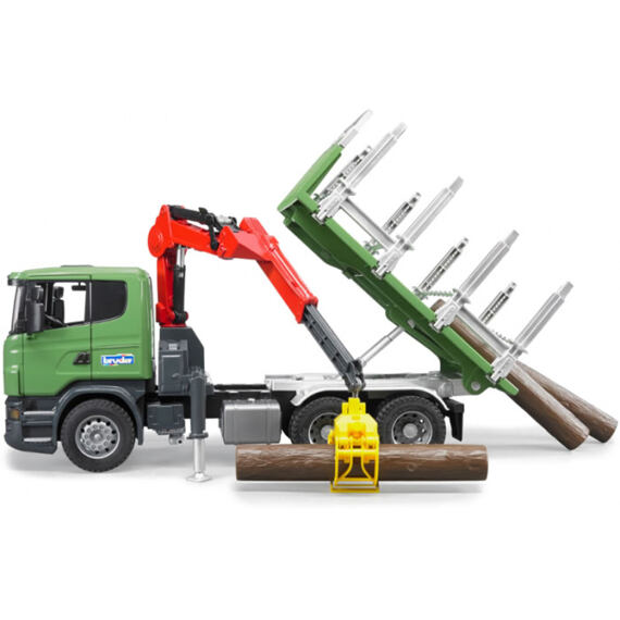 Scania R vrachtwagen met houtcontainer - Bruder 3524