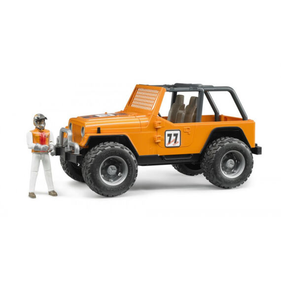 Race Jeep Cross Country Oranje + Racer - Bruder 2542