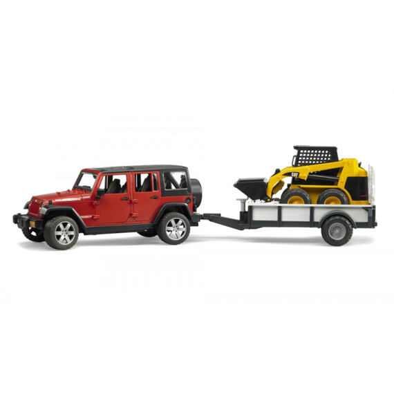 Jeep Wrangler Rubicon met transporter en lader - Bruder 2925