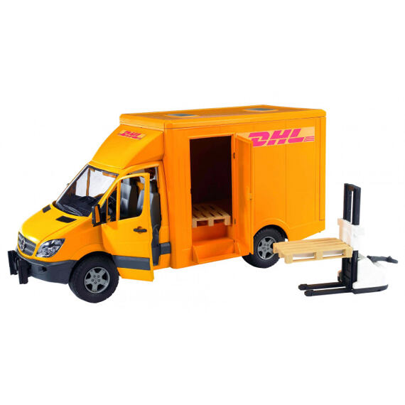 MB Sprinter DHL furgon + raklapos kocsi - Bruder 2534