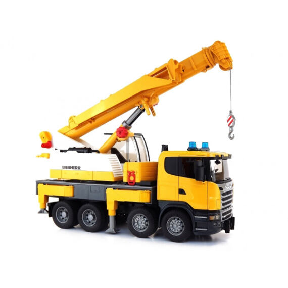 Scania R vrachtwagen met Liebherr kraan - Bruder 3570
