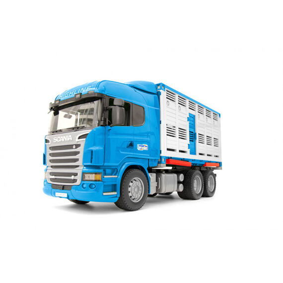 Scania R dierentransporter met koe figuur - Bruder 3549