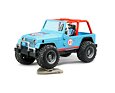 Race Jeep Cross Country blauw + racer - Bruder 2541