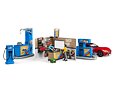 Tankstation met wasstraat en auto - Bruder 62111