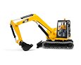 CAT minigraafmachine met bouwvakkersfiguur - Bruder 2466