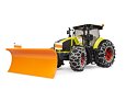 Claas Axion 950 se sněhovými řetězy a radlicí - Bruder 3018