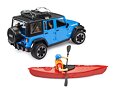 Jeep Wrangler Rubicon Unlimited met kajak en kajakker - Bruder 2529