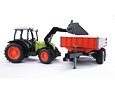 Claas Nectis 267F trekker + voorlader + wagen - Bruder 2112