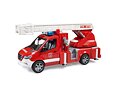 Mercedes-Benz Sprinter brandweerwagen met ladder en zwaailicht - Bruder 2673