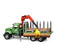 Vrachtwagen met houtdrager + 3 boomstammen - Bruder 2824