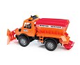 MB Unimog strooiwagen met ploeg - Bruder 2572