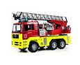MAN vrachtwagen met brandladder en werkende brandweerwagen - Bruder 1760