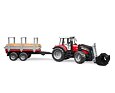 Massey Ferguson 7480 met voorlader en houtdrager - Bruder 2046