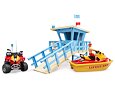 Kustwachttoren met quad, scooter en strandwacht - Bruder 62780