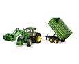 John Deere 7R 350 trekker met voorlader en aanhanger - Bruder 3155