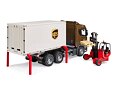 Logistiek Scania UPS met vorkheftruck - Bruder 3582