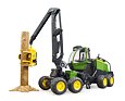 John Deere 1270G oogstmachine met stam - Bruder 2135