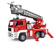 Vrachtwagen MAN met brandladder en sirene - Bruder 2771