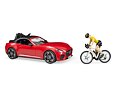 Sport DODGE met racefiets en figuur - Bruder 3485
