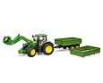 John Deere 7R 350 trekker met voorlader en aanhanger - Bruder 3155