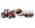 Massey Ferguson 7480 met voorlader en houtdrager - Bruder 2046