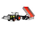Claas Nectis 267F trekker + voorlader + wagen - Bruder 2112