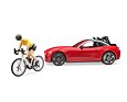 Sport DODGE met racefiets en figuur - Bruder 3485