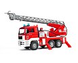 Vrachtwagen MAN met brandladder en sirene - Bruder 2771