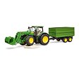 John Deere 7R 350 trekker met voorlader en aanhanger - Bruder 3155