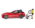 Sport DODGE met racefiets en figuur - Bruder 3485