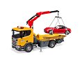 Scania Super 560R takelwagen met auto - Bruder 3552