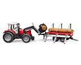 Massey Ferguson 7480 met voorlader en houtdrager - Bruder 2046