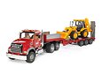 MACK Granite vrachtwagen met aanhanger en JCB 4CX trekker - bruder 2813