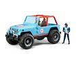 Race Jeep Cross Country blauw + racer - Bruder 2541