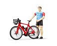 Racefiets met fietser - Bruder 63110