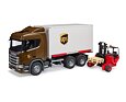 Logistiek Scania UPS met vorkheftruck - Bruder 3582