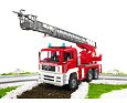 Vrachtwagen MAN met brandladder en sirene - Bruder 2771