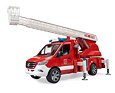 Mercedes-Benz Sprinter brandweerwagen met ladder en zwaailicht - Bruder 2673