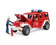 Jeep Wrangler brandweerwagen met brandweerman figuur - Bruder 2528