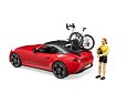 Sport DODGE met racefiets en figuur - Bruder 3485