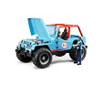 Race Jeep Cross Country blauw + racer - Bruder 2541