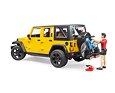 Jeep Wrangler Rubicon Unlimited met mountainbike en fietser - Bruder 2543