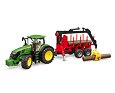 John Deere 7R 350 met houtdrager - Bruder 3154